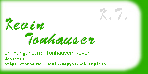 kevin tonhauser business card